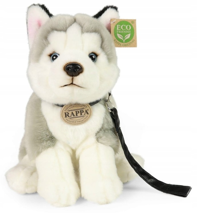 alt="Pluszak pies Husky Friendly Rappa 28 cm – realistyczna maskotka psa"