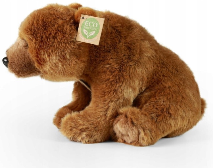 alt="Pluszak niedźwiedź grizzly Eco Friendly Rappa 30 cm, zdjęcie od boku – realistyczna maskotka"