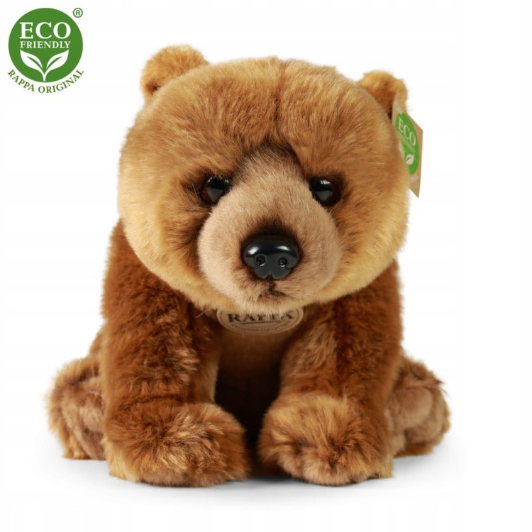 alt="Pluszowy grizzly Rappa – ekologiczna maskotka z recyklingu PET"