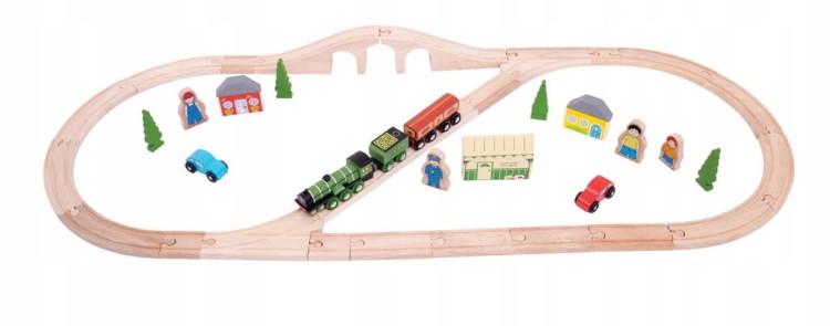 Kolejka drewniana Bigjigs Latający Szkot