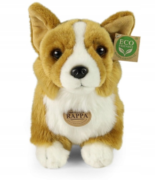 alt="Pluszak pies Corgi Eco Friendly Rappa 32 cm – realistyczna maskotka psa"