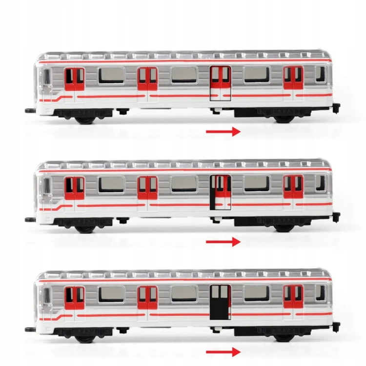 metalowy wagon metro praskie 16 cm