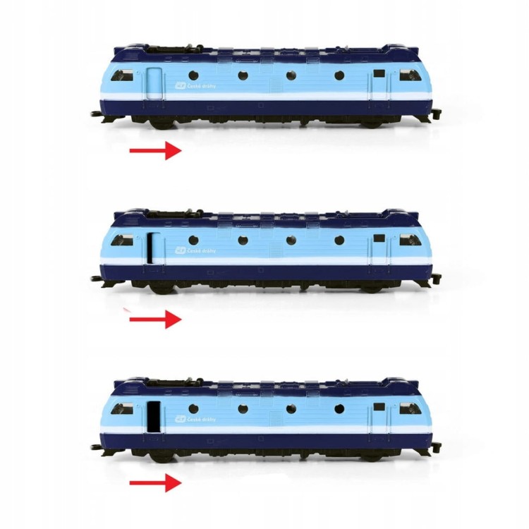 Pociąg Lokomotywa Metalowa Czeska 17cm