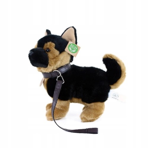 alt="Maskotka pies owczarek niemiecki Eco Friendly Rappa 25 cm , zdjęcie od boku– realistyczny pluszak"