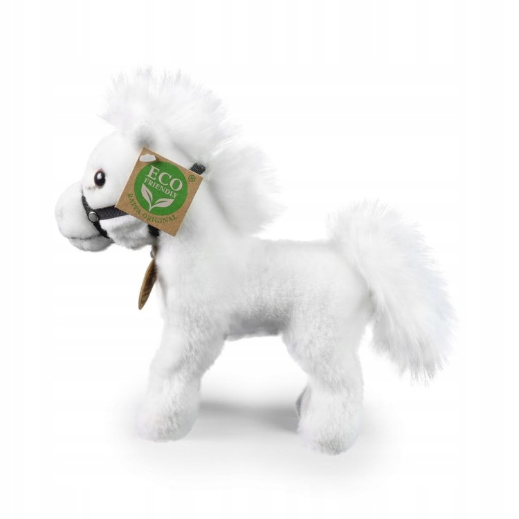 Pluszak Maskotka Koń Konik Biały z uzdą Eco Friendly 20cm
