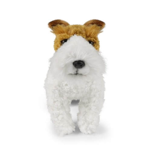 alt="Ekologiczna maskotka foxterier 35 cm dla dzieci"