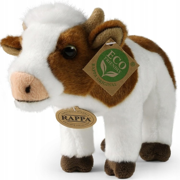 alt="Maskotka krówka 27 cm – miękki ekologiczny pluszak"