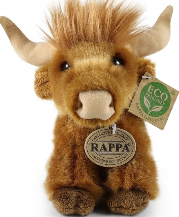 alt="Pluszak byk szkocki Eco Friendly Rappa 16 cm – realistyczna maskotka"