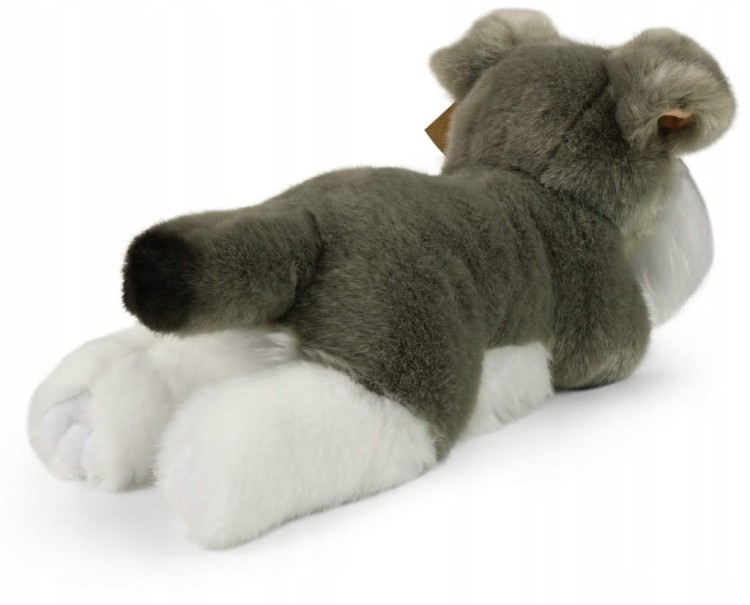 alt="Realistyczny terrier sznaucer pluszak 30 cm"