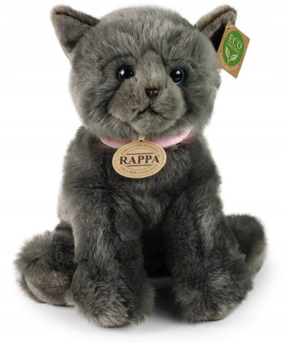 alt="Maskotka kot szary Eco Friendly Rappa 25 cm – realistyczny pluszak"