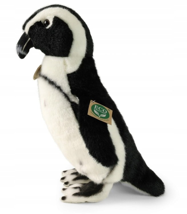 alt="Maskotka pingwin z recyklingu PET Rappa"