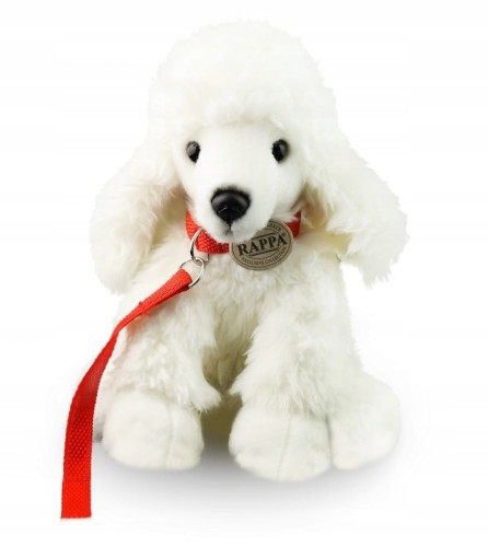 alt="Pluszak pudel biały ze smyczą Eco Friendly Rappa 28 cm"
