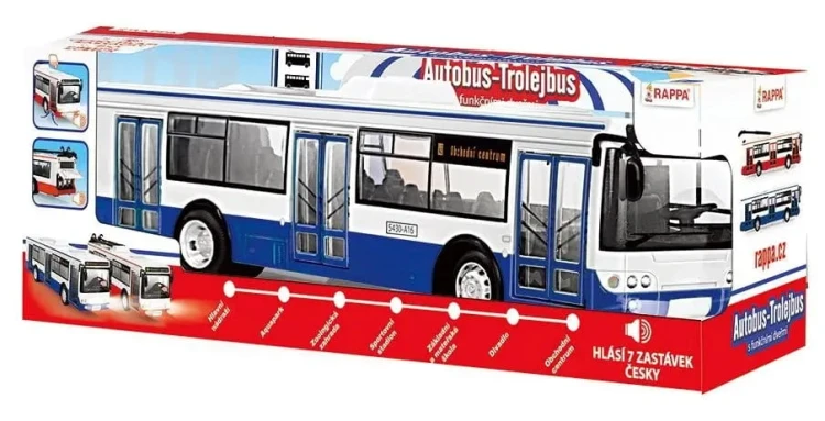 Autobus 28cm BUS NIEBIESKI DŹWIĘKI ŚWIATŁO