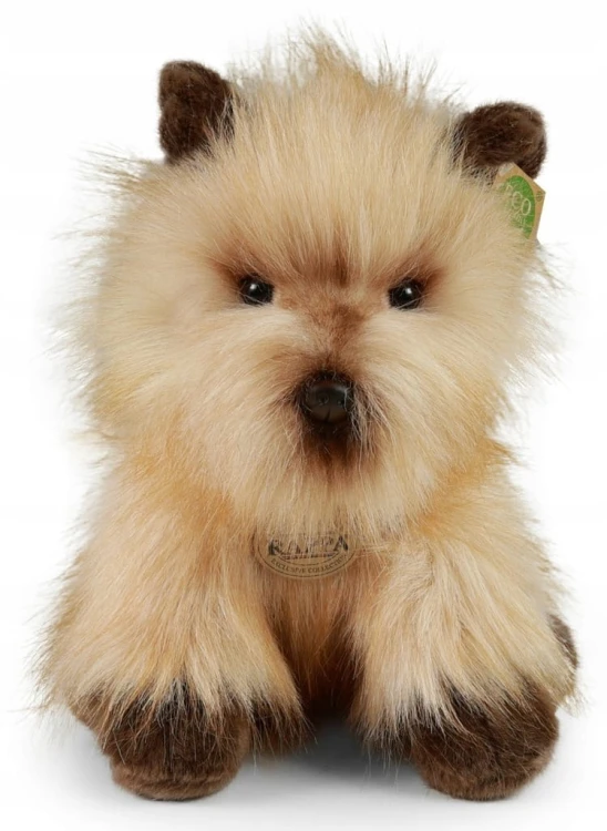alt="Maskotka Cairn Terrier Rappa – ekologiczny pluszak o szorstkim, szarym futerku"