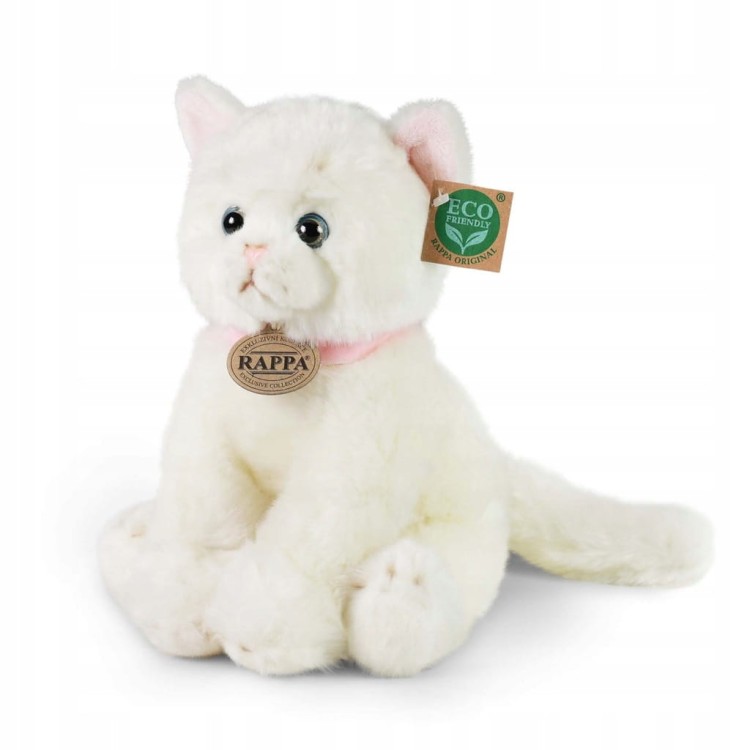 Pluszak Maskotka Kot Kotek Biały Eco Friendly 25cm