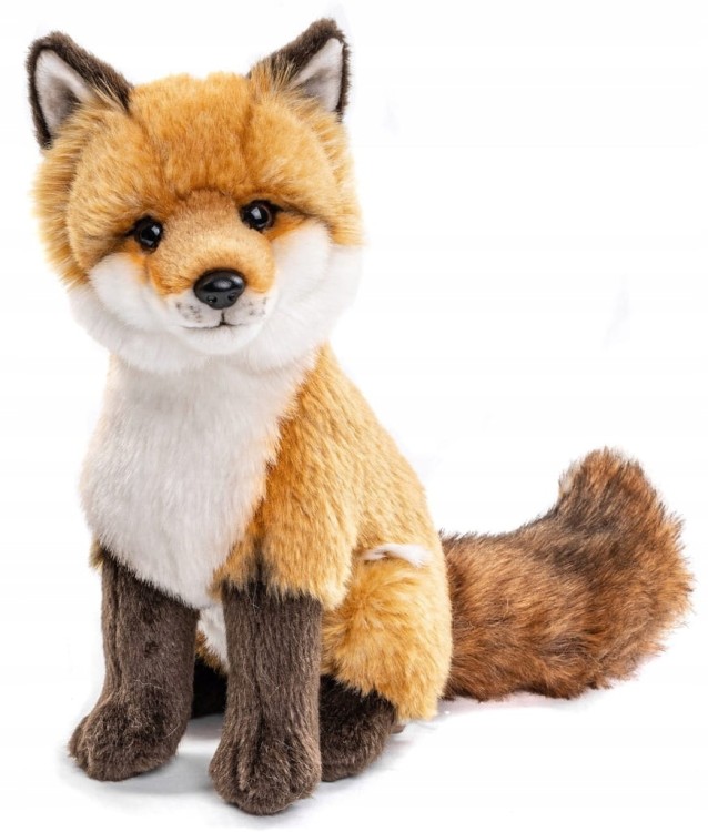 Pluszak lis Uni-Toys 27 cm – realistyczna maskotka