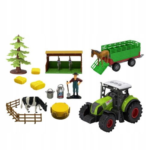 Zestaw Farma Zagroda Traktor z Akcesoriami Interaktywny Dźwięki