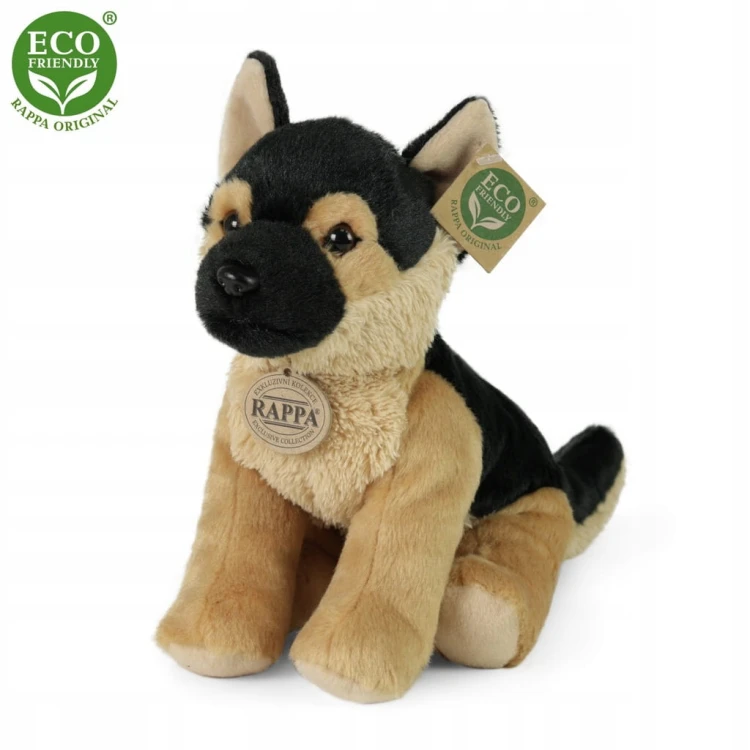 alt="Pluszak owczarek niemiecki Eco Friendly Rappa – miękka maskotka z certyfikatem CE w dobrej cenie"