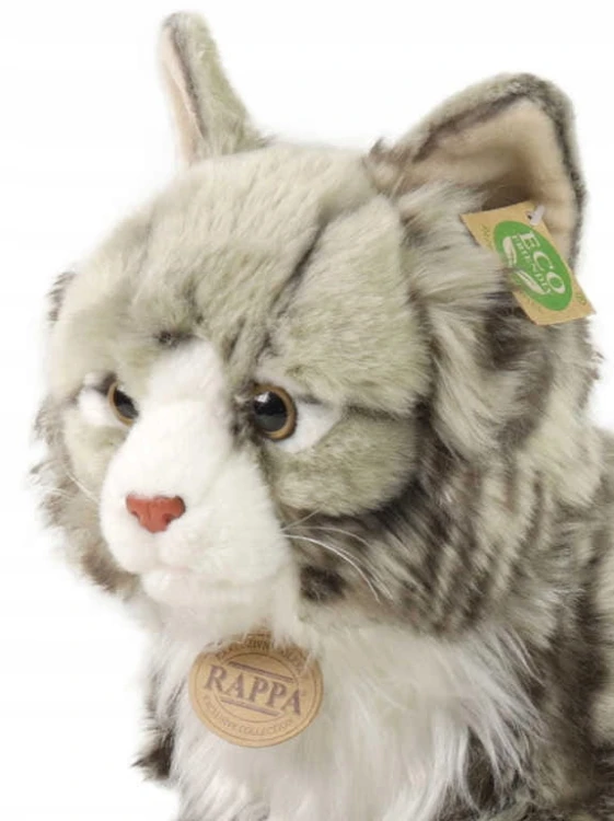 Maskotka kot norweski Rappa – duży ekologiczny pluszak z długim futrem