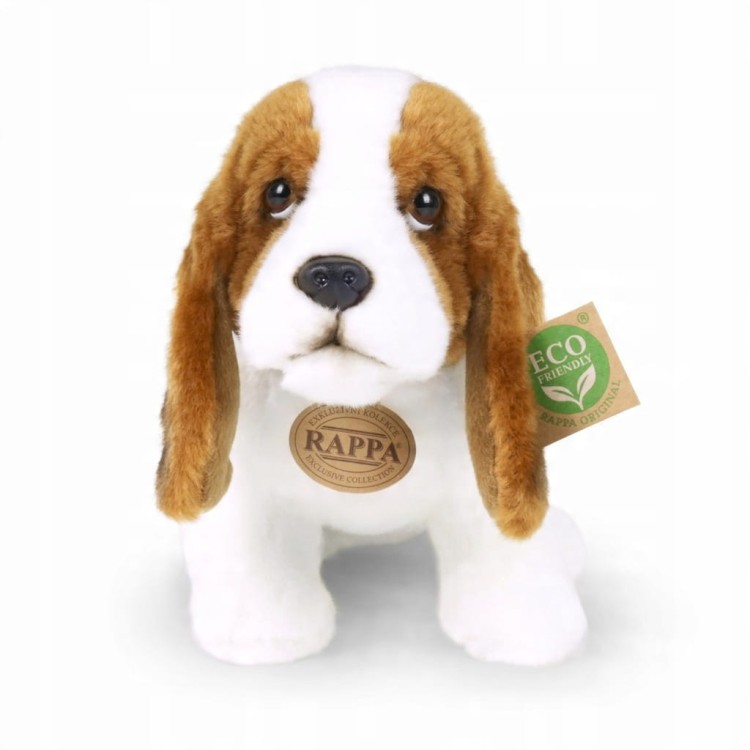 alt="Maskotka Basset Rappa – ekologiczny pluszak idealny na prezent dla dziecka"
