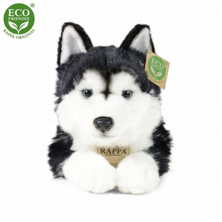 alt="Pies Husky Eco Friendly Rappa – realistyczny pluszak dla dzieci"