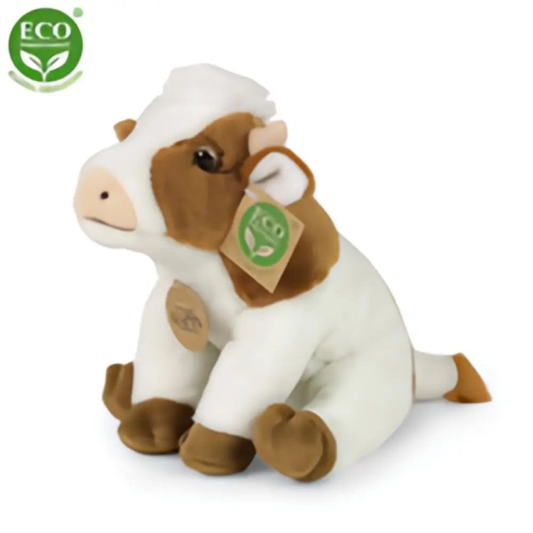 alt="Maskotka krowa 18 cm , zdjęcie od boku– realistyczny pluszak idealny jako prezent"