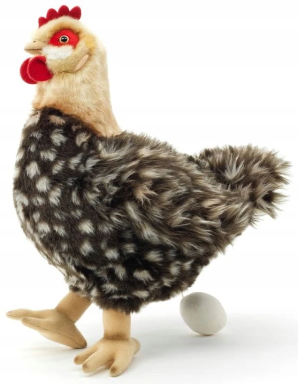 alt="Pluszak kura z jajkiem Uni-Toys 37 cm – realistyczna maskotka"