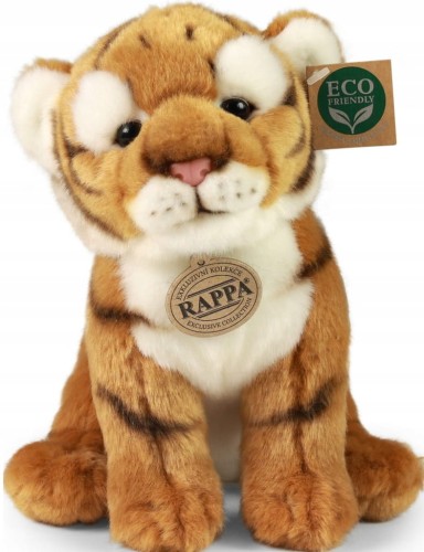 alt="Pluszak tygrys siedzący Eco Friendly Rappa 23 cm – realistyczna maskotka"