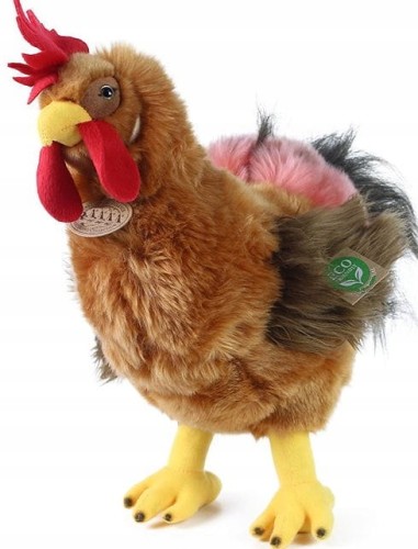 alt="Pluszak kogut Rappa – kolorowa ekologiczna maskotka dla dzieci"