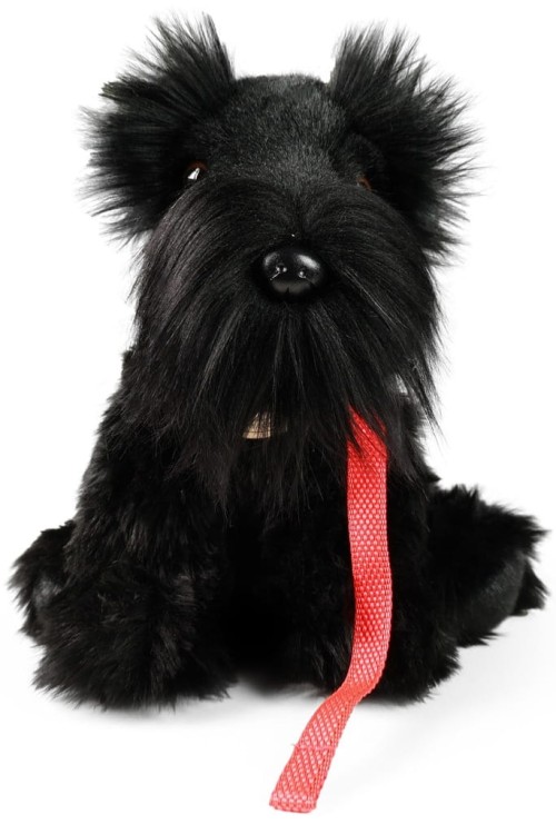 alt="Pluszak sznaucer Rappa Eco Friendly – miękka, ekologiczna maskotka ze smyczą"