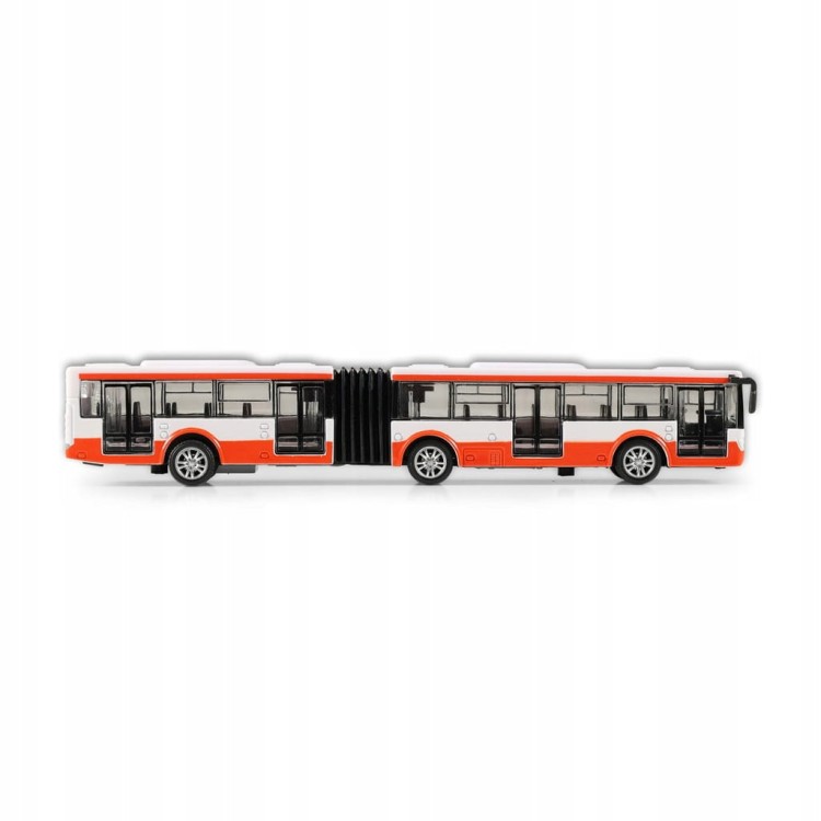 Autobus przegubowy czerwony 18 cm
