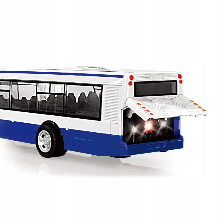 Autobus Interaktywny Dźwięki Zgłasza Przystanki 28cm Niebieski