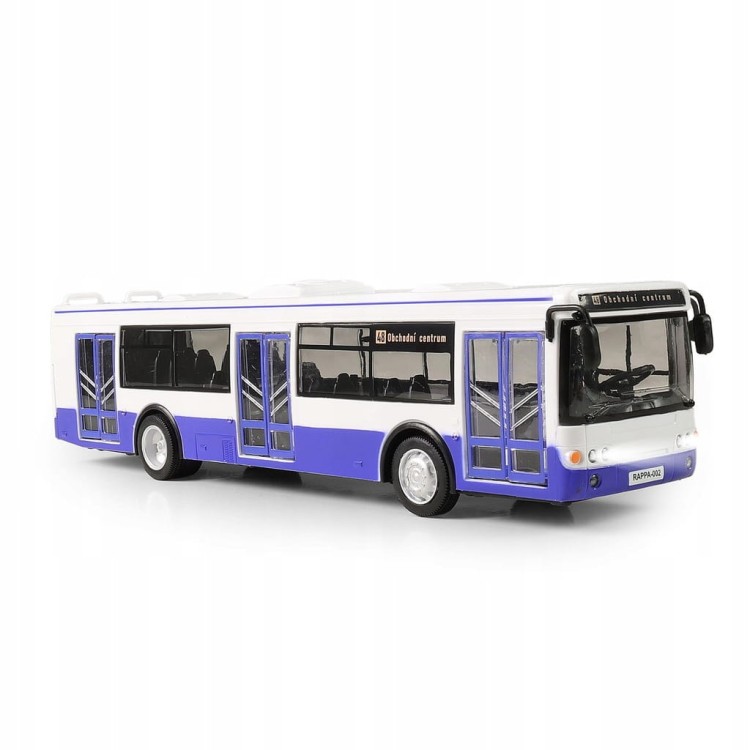 Autobus Interaktywny Dźwięki Zgłasza Przystanki 28cm Niebieski