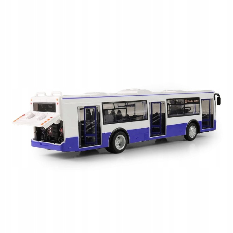 Autobus Interaktywny Dźwięki Zgłasza Przystanki 28cm Niebieski