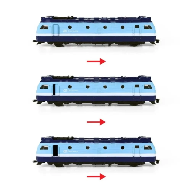 Lokomotywa Metalowa Pociąg Koleje Czeskie 17cm