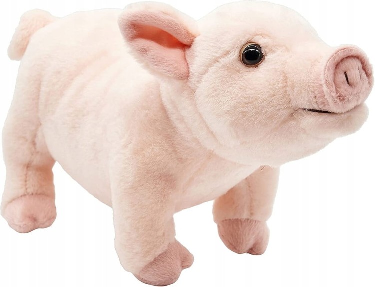 alt="Pluszowa świnka Uni-Toys 28 cm – różowa maskotka stojąca"