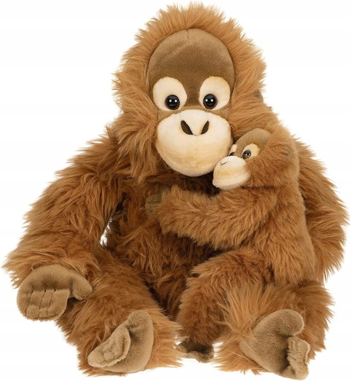 Maskotka orangutan z dzieckiem Uni-Toys 30 cm