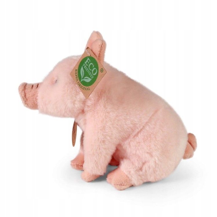 alt="Ekologiczna świnka pluszak 14 cm wysokości"