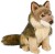 Pluszak wilk siedzący Eco Friendly Uni-Toys 25 cm – realistyczna maskotka leśna
