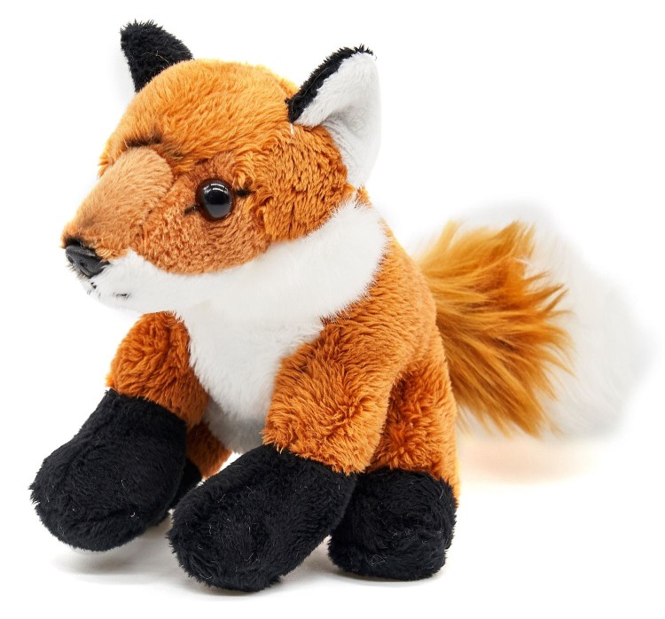 alt="Pluszak lis siedzący Eco Friendly Uni-Toys 15 cm – realistyczna maskotka leśna"