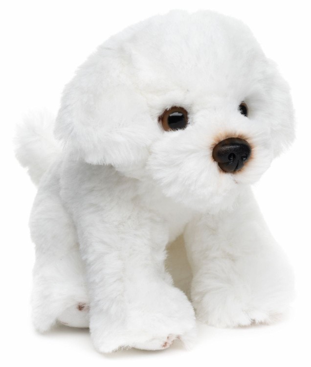 Maskotka maltańczyk siedzący Eco Friendly Uni-Toys 13 cm – uroczy pluszak psa