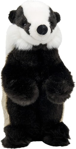 alt="Maskotka borsuk stojący Uni-Toys – ekologiczny pluszak o naturalnym wyglądzie"