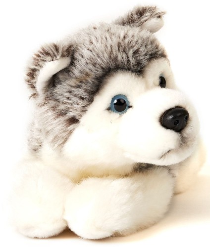 alt="Maskotka husky Uni-Toys Eco Friendly – miękki, ekologiczny pluszak dla dzieci"