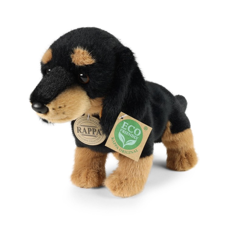alt="Pluszak jamnik Eco Friendly Rappa 23 cm – realistyczna maskotka"