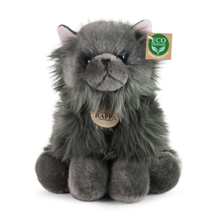 alt="Maskotka kot perski 30 cm – szary ekologiczny pluszak idealny na prezent"
