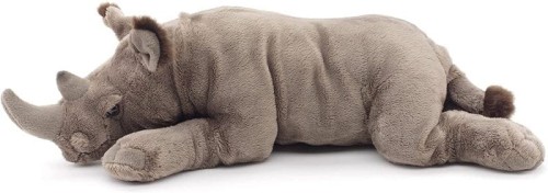 alt="Pluszak nosorożec leżący Uni-Toys 54 cm – realistyczna maskotka"