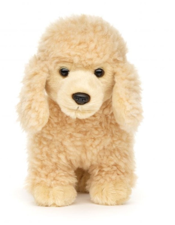 alt="Pudel Uni-Toys – stojący pluszak z kręconym futerkiem"