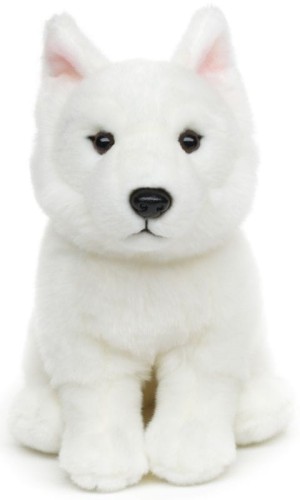 Maskotka biały owczarek szwajcarski 26 cm – ekologiczny pluszak