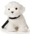 Pluszak maltańczyk ze smyczą Uni-Toys 23 cm – realistyczna maskotka