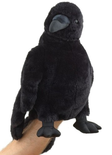 alt="Pluszak kruk z ruchomą głową 31 cm – pacynka teatralna"